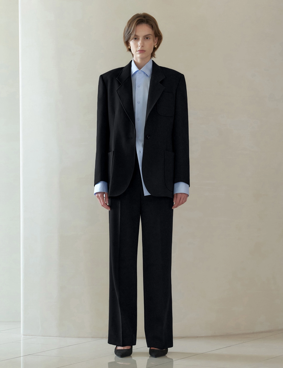 노미나떼 Forte Straight Fit Pants (Black) 상품 이미지 1