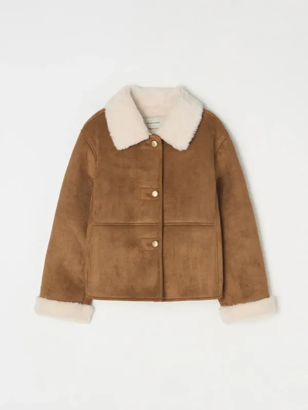 Gold button mustang jacket - Brown