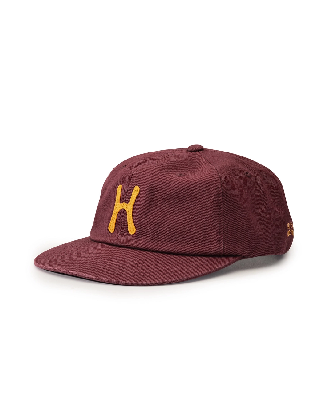 헬로선라이즈 H Logo Cotton Relaxed Fit 6Panel Cap_Burgundy 상품 이미지 2