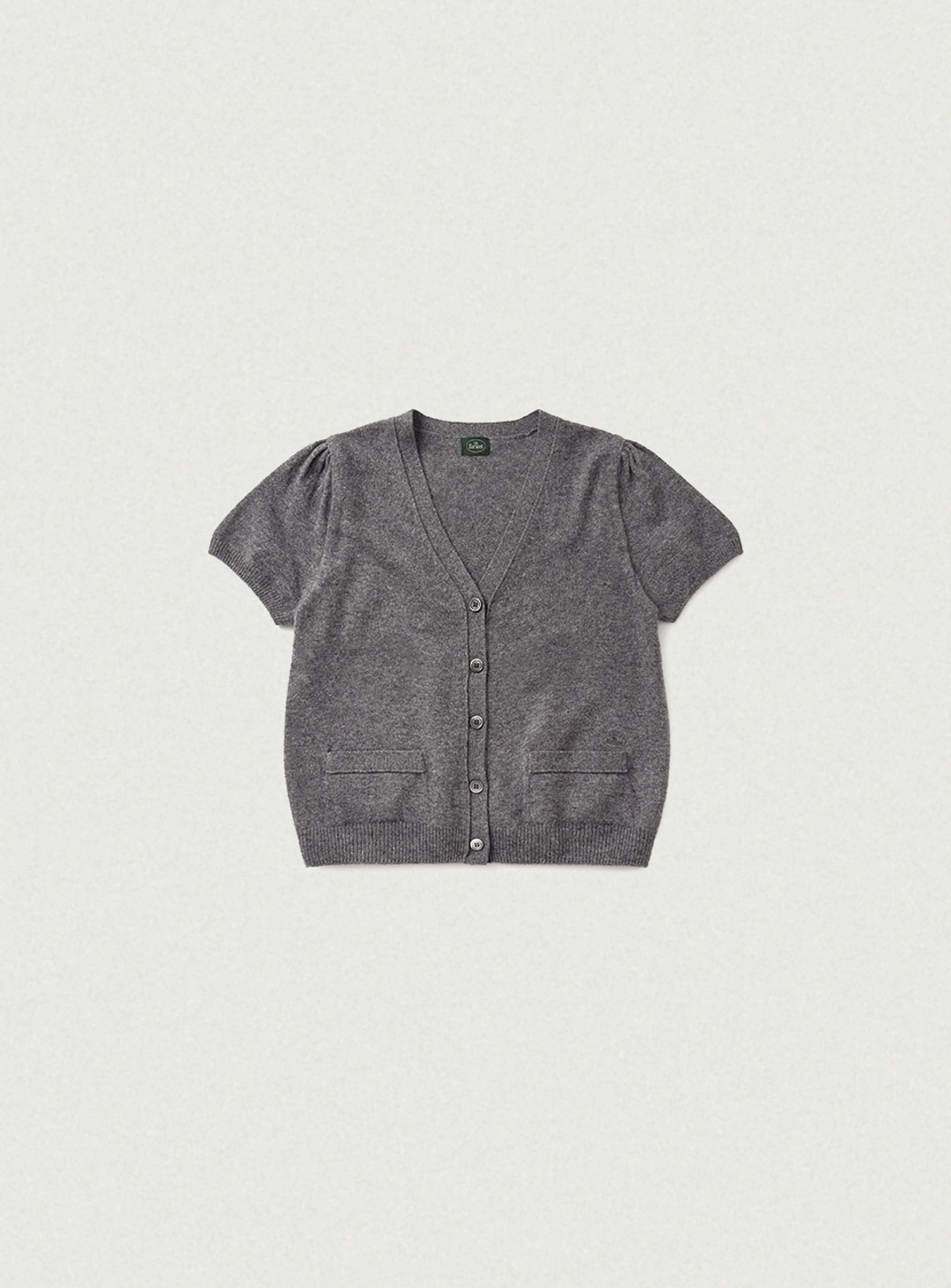 더바넷 Clay Cashmere Half Knit Cardigan_Charcoal 상품 이미지 1