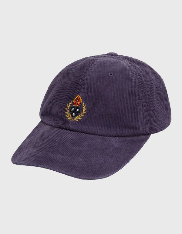CREST WASHED CORDUROY CAP / Purple