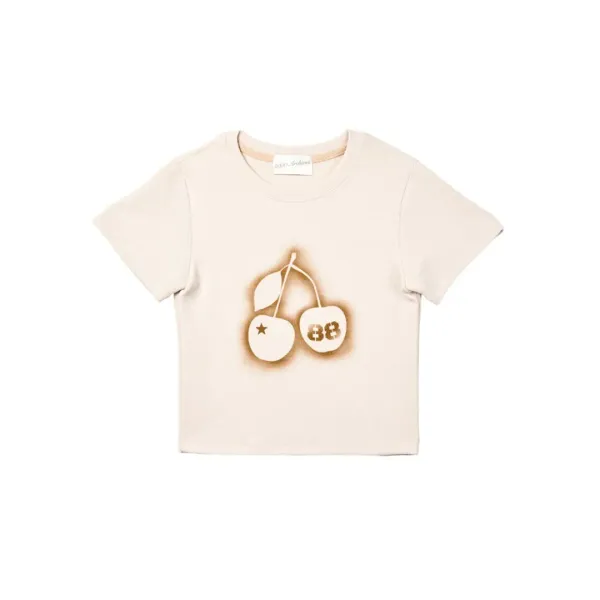 CHERRY TOAST T SHIRTS (BEIGE)
