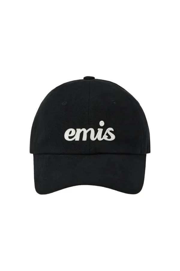 APPLIQUE BALL CAP-BLACK
