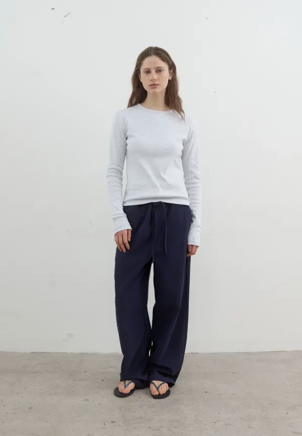 Easy string pants (purple navy)