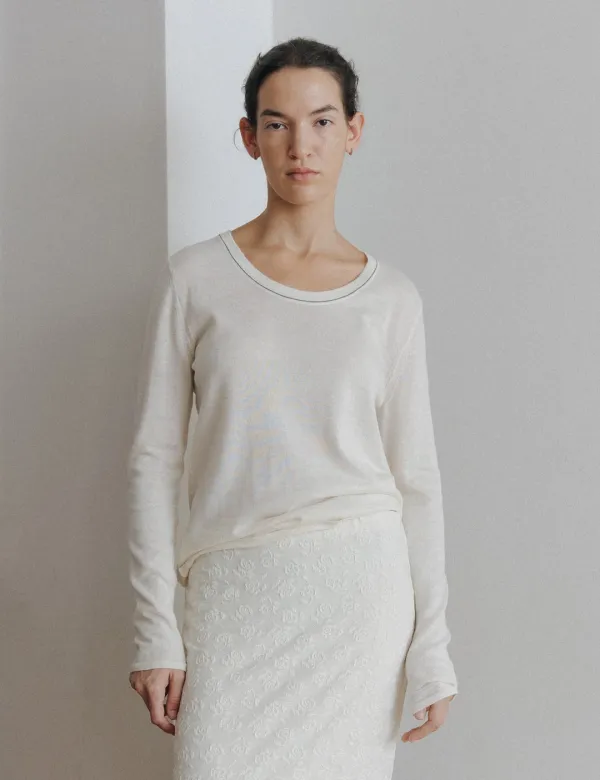 Line Wool Knit (Cream)
