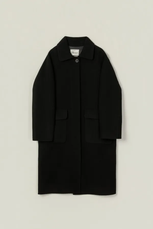 HALEDON LONG WOOL HAND COAT_BLACK