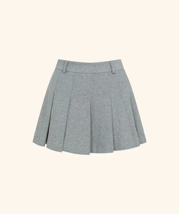 Miyu Pleats Mini Skirt ( Grey )