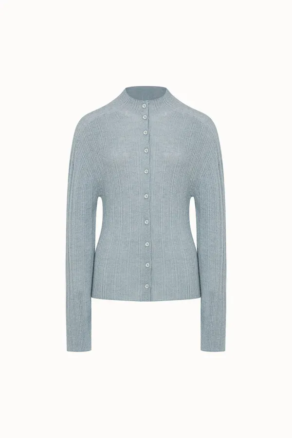 [4차 리오더]Baby Alpaca Holgament Cardigan[LMBDAUKN258]-Baby Blue