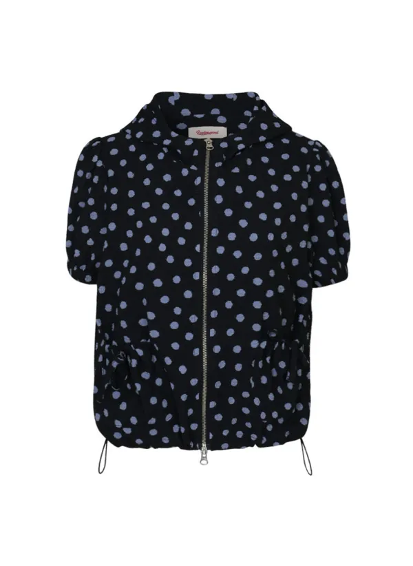 Dot Puff Hoodie (Black)