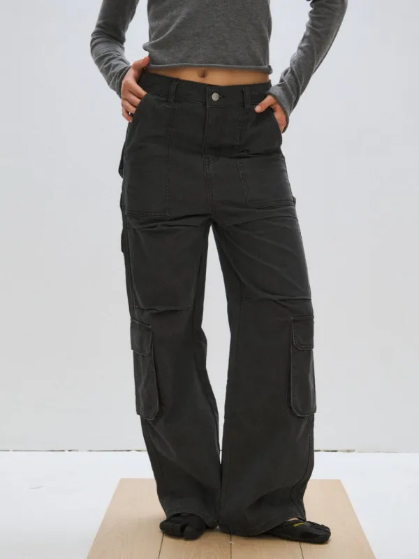 [PLZPROJECT]CARPENTER PARACHUTE PANTS, CHARCOAL