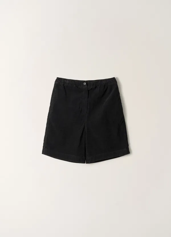 Cotton Corduroy Shorts (Black)