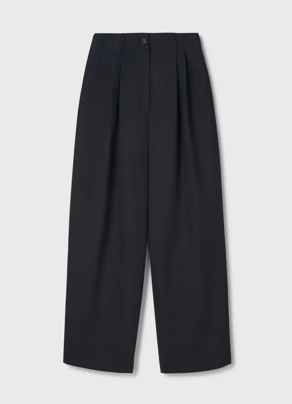 Wide Two-Tuck Pants / Charcoal