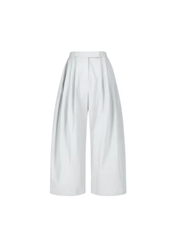 Three Tuck Banding Pants, Grey