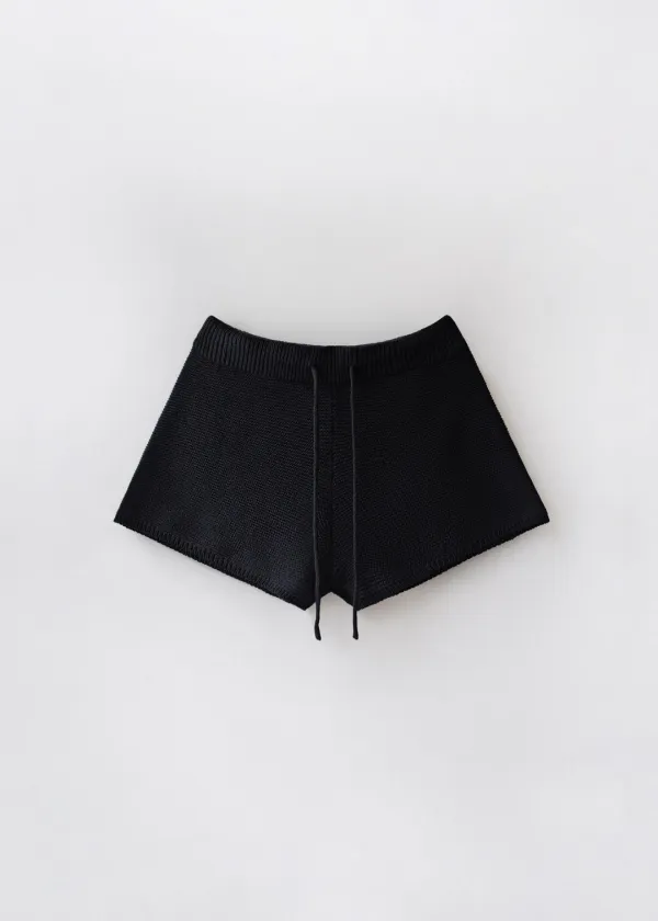 Summer knit shorts (black)