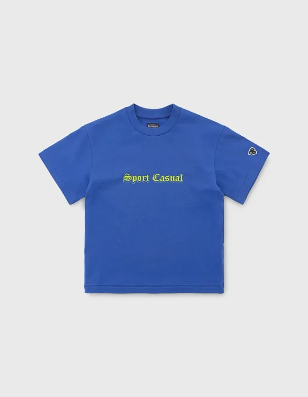 CHILDREN S&C 20S COMPACT YARN T-SHIRT / Blue