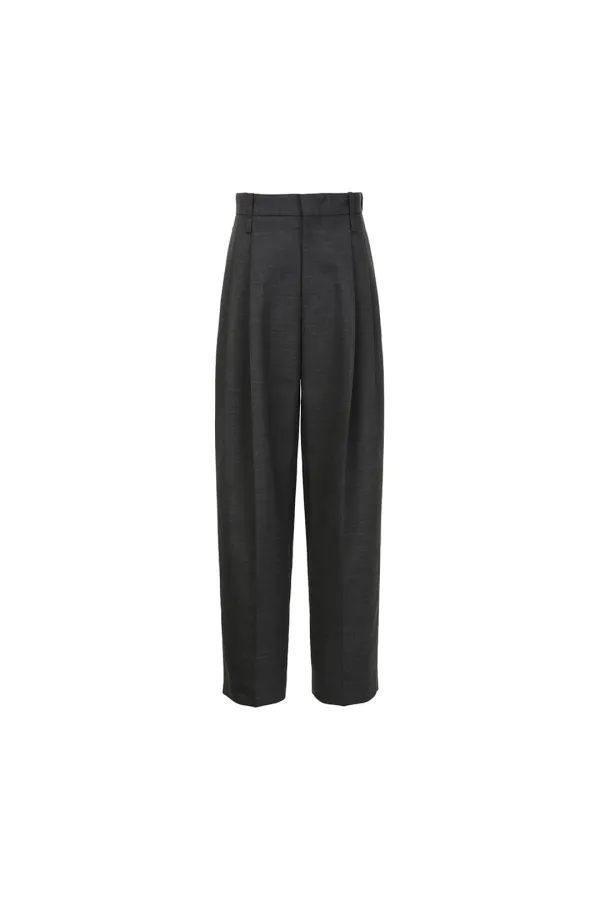 No.3 Two-tuck Pants, Charcoal