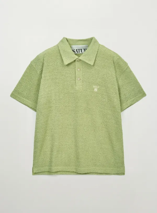 Hairy Collar T-Shirt - Light Green