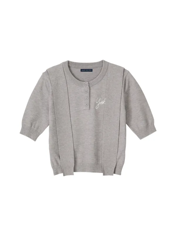 Harbor Shawl Knit_ Gray