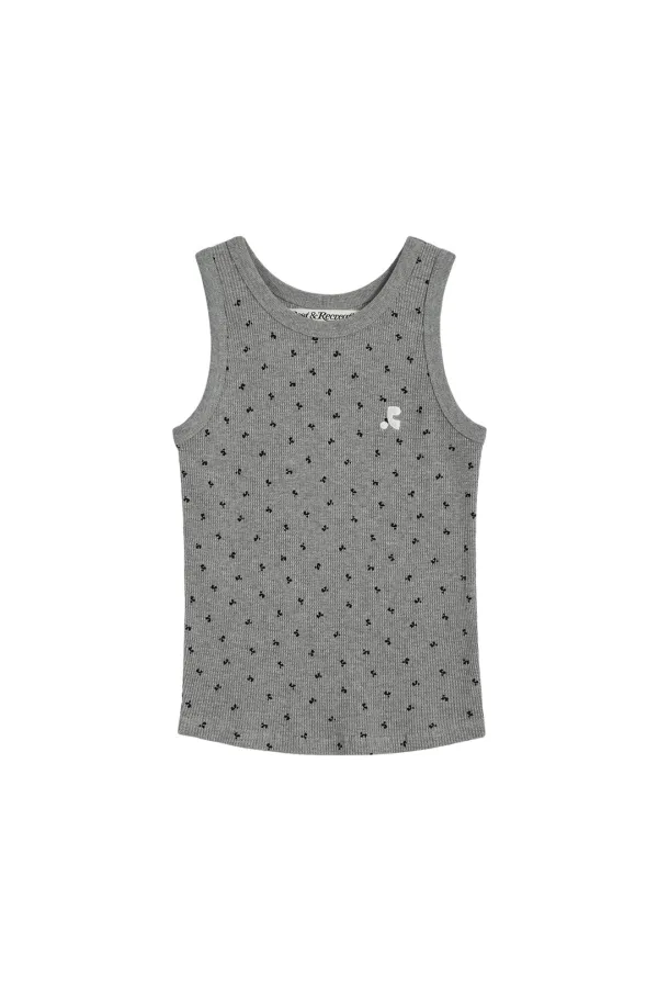 RR PATTERN TANK TOP - GREY
