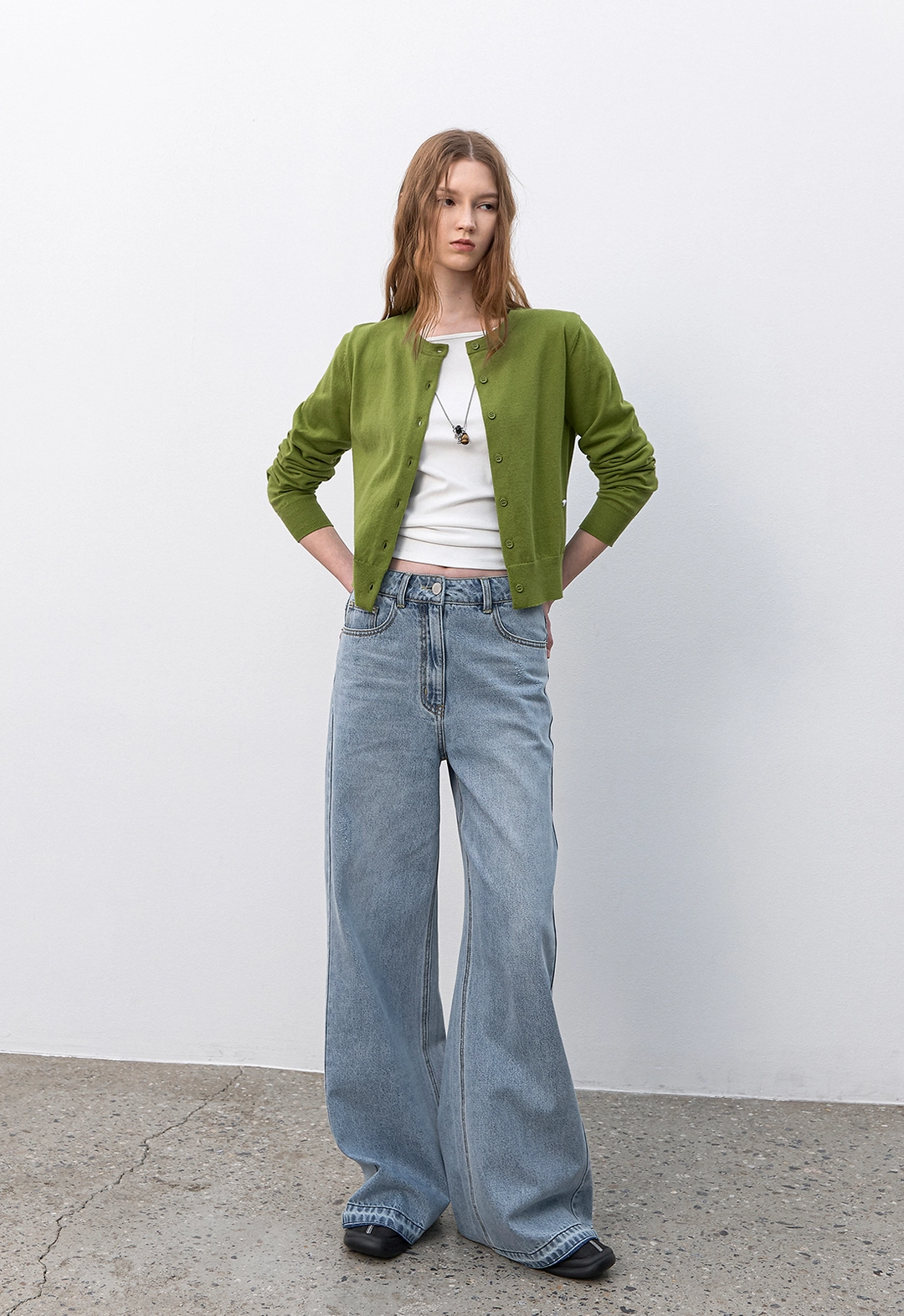 아뜰리에 나인 (CD-2273)COTTON CLASSICAL SLIM KNIT CARDIGAN 상품 이미지 2