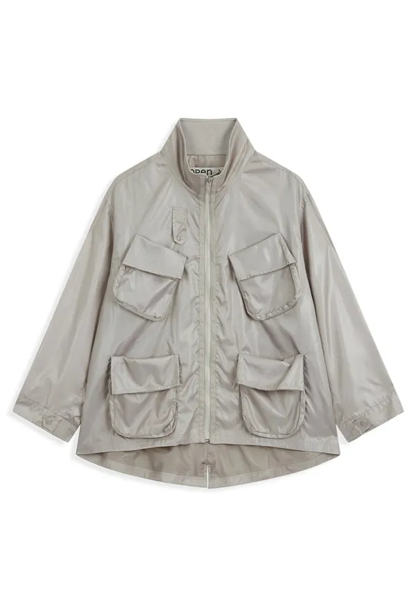 CARGO POCKET WIND JACKET, GRAY