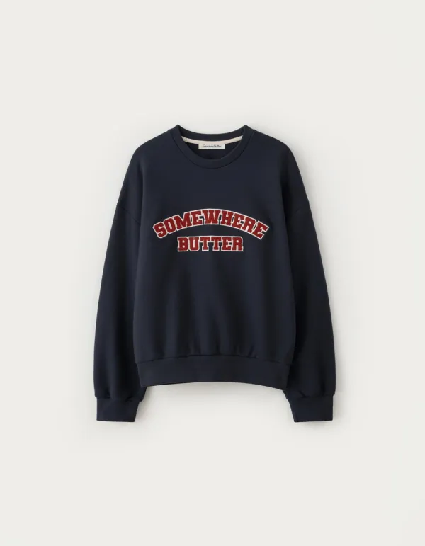 Square Logo Sweatshirt - Navy