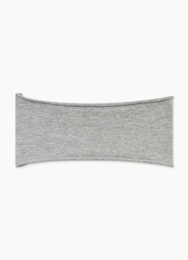 BM wide head band with logo_Melange Grey