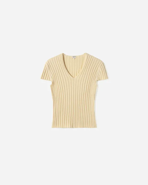 Suri Ribbed V-neck Knit