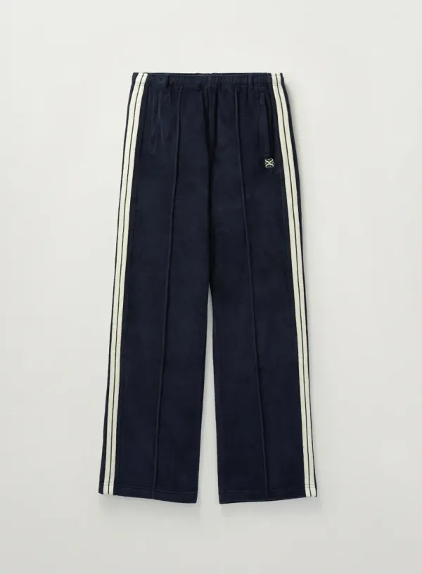 (W) Lawton Velour Track Pants - Navy