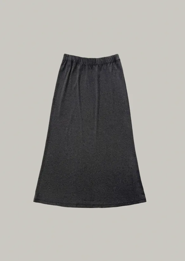 jersey long skirt (charcoal)