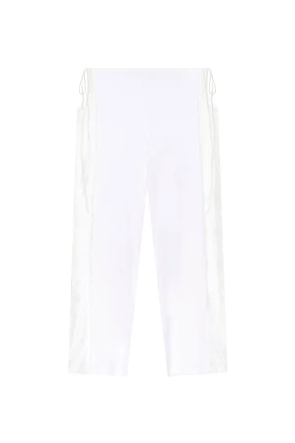 LACE PANEL TIE-UP PANTS (WHITE)
