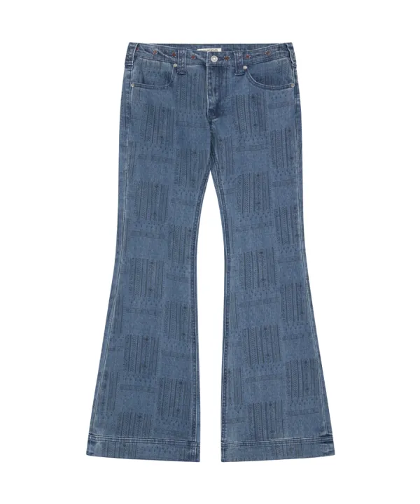 VINTAGE BOOTCUT DENIM PANTS BLUE