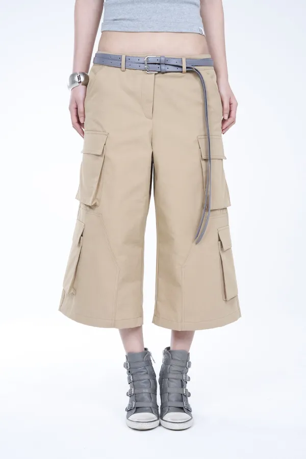 HALF CARGO PANTS - BEIGE