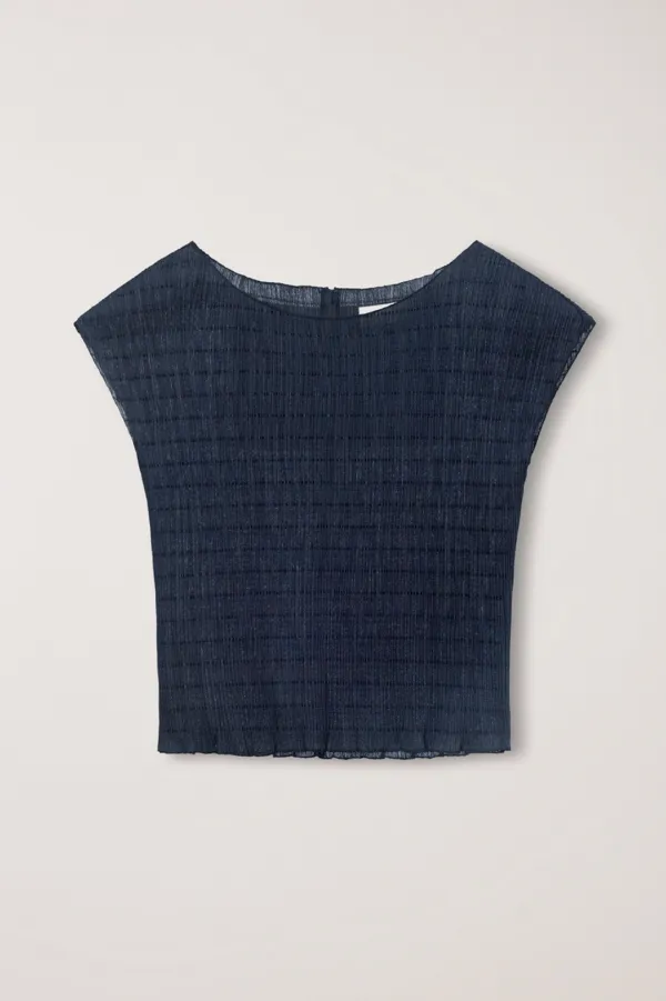 PLEATS BLOUSE CHARCOAL GREY_UDBL6B229CG