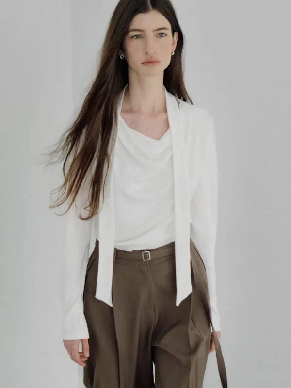 reversible tie T-shirt (ivory) orc 6100