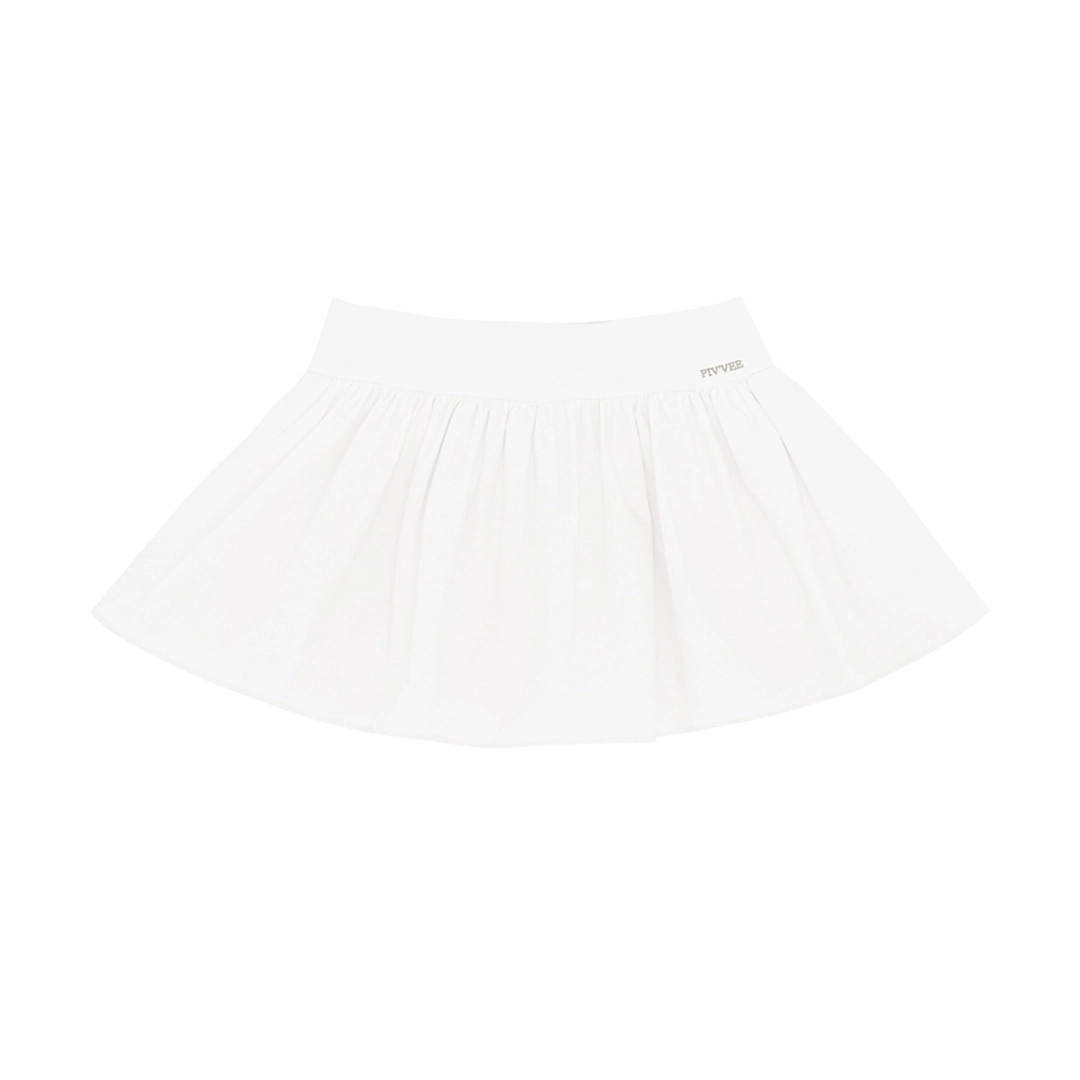 피브비 [2차] Mini Shirring Skirt (cloud white) 상품 이미지 1
