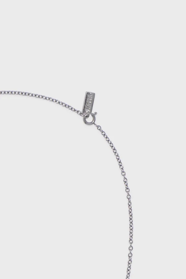 Clear Heart Necklace (Silver)