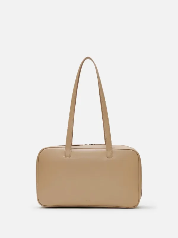 Tin square shoulder bag Burnt ochre