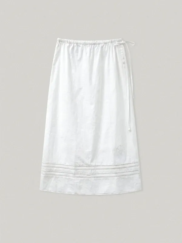 BRODERIE LACE SKIRT - WHITE브로더리 레이스 스커트