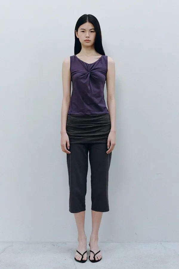 SOFT TWIST SLEEVELESS, PURPLE