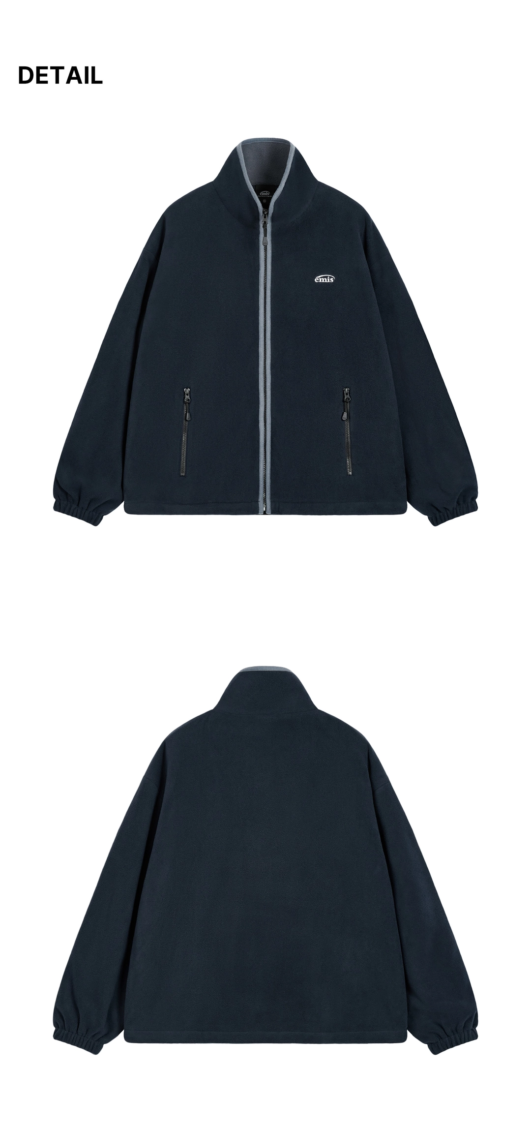 이미스 NEW LOGO FLEECE JACKET-NAVY 상품 이미지 1