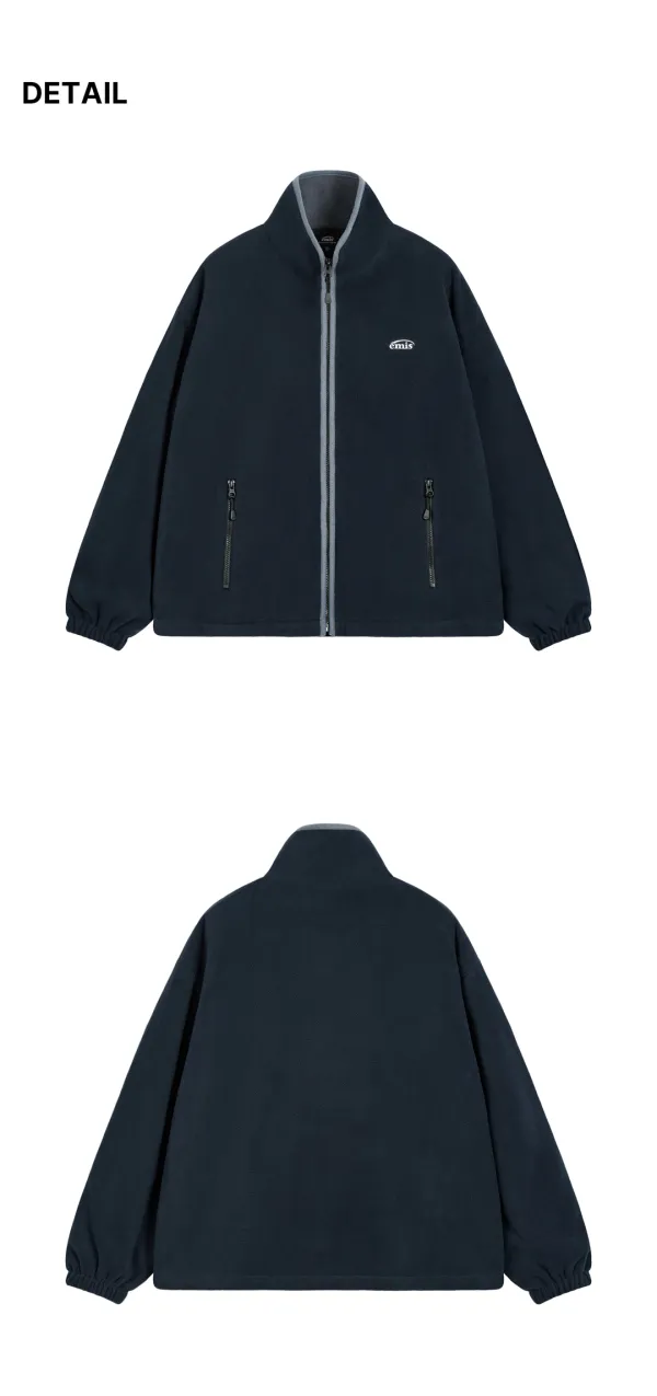 NEW LOGO FLEECE JACKET-NAVY