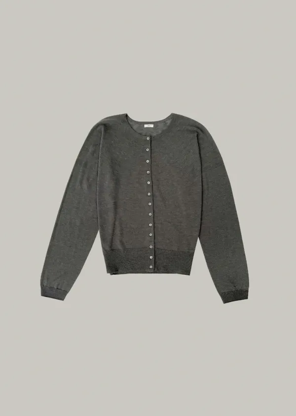 essential summer cardigan (charcoal)