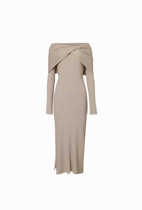 Adelin Knit Dress (Brown)