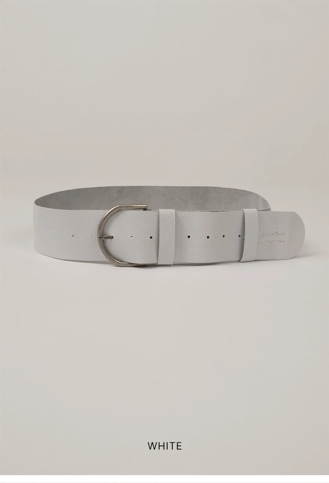 오버듀플레어 COW LEATHER WIDE BELT_WHITE 상품 이미지 3