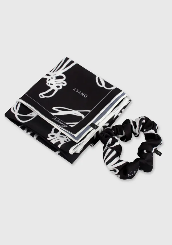 Graphic Logo Scarf & Scrunchie Set