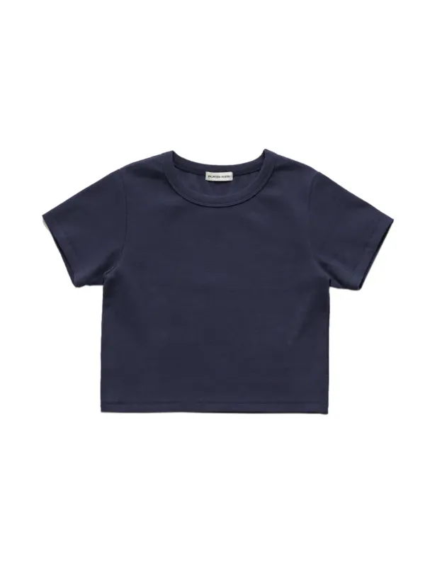 WINTER RIBBED TOP / NAVY 