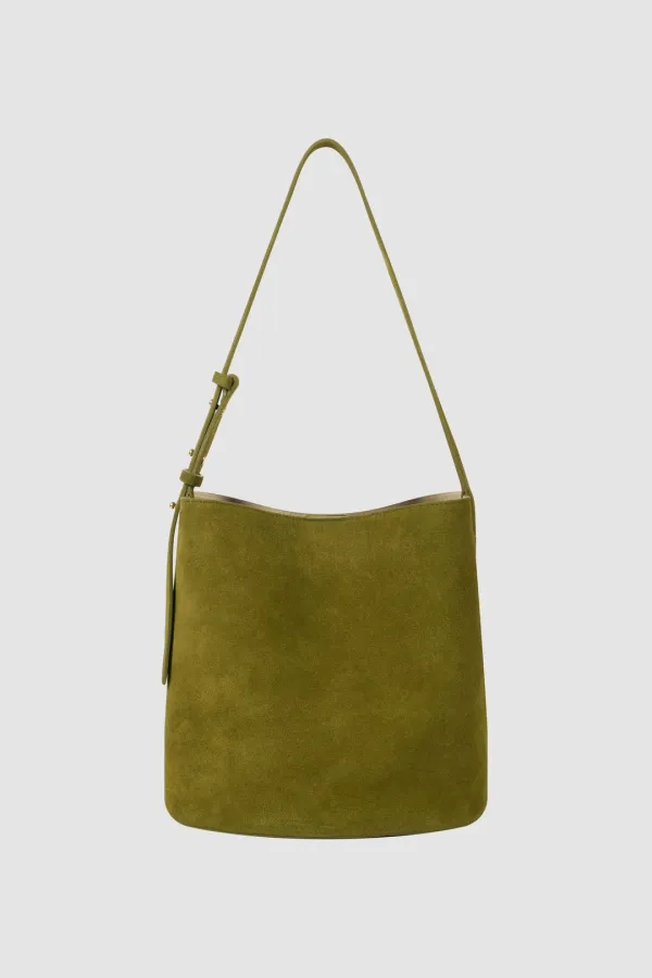 [6th] After Suede Bucket Bag_Olive