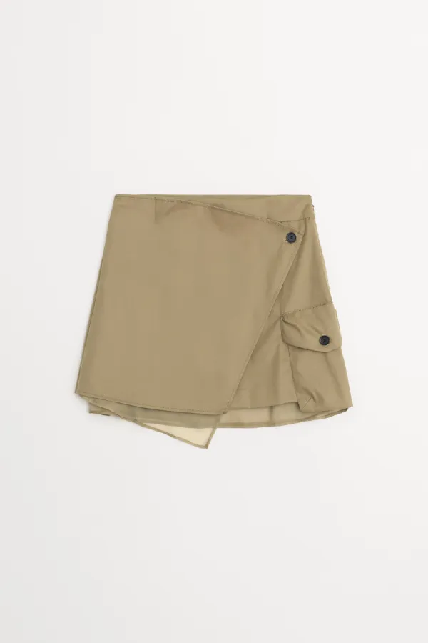 Haru Layered Mini Skirt beige
