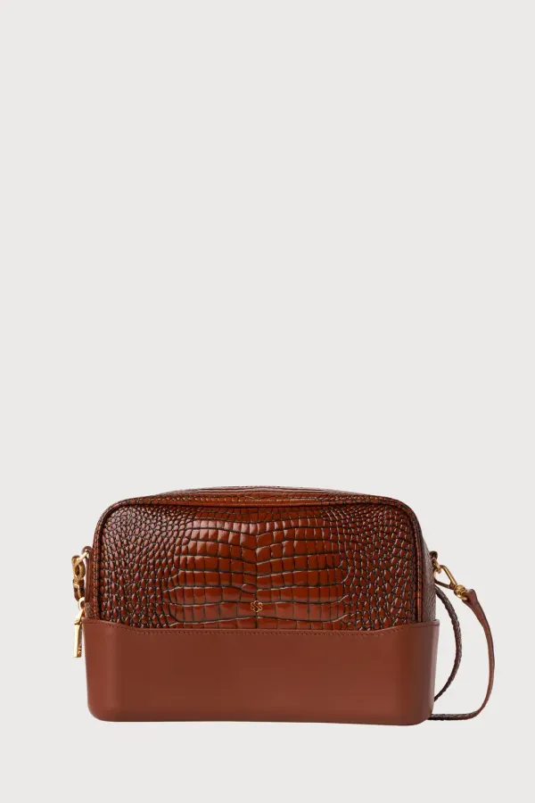 Part.6 Oblong Bag (Croc brown)